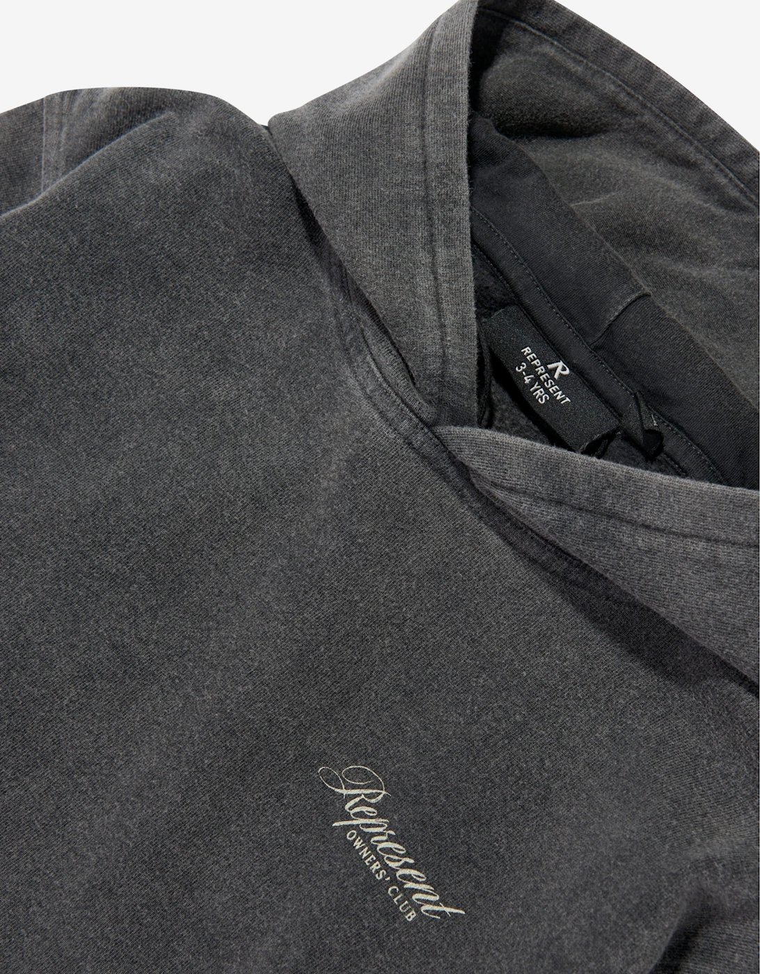 REPRESENT Kids Mini Owners Club Script Hoodie in Grey