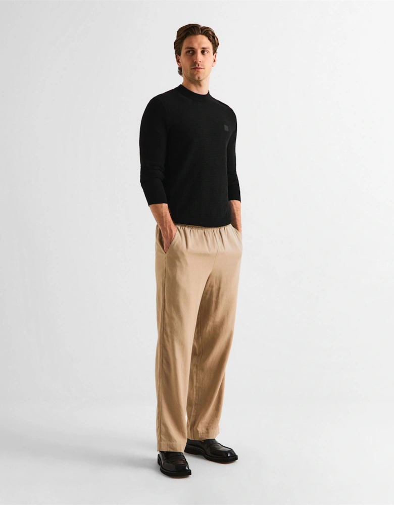 Anion Orange Cotton Cashmere Long Sleeve Crew Neck Jumper