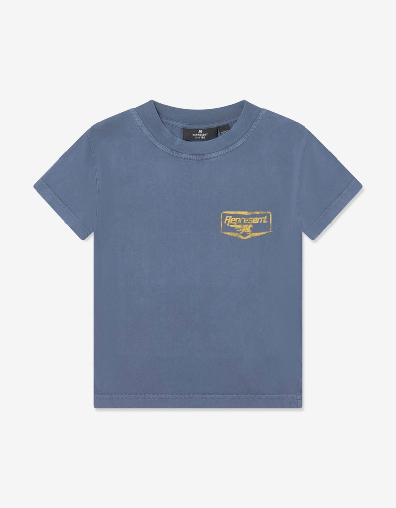 REPRESENT Kids Mini Nothing Faster T-Shirt in Blue