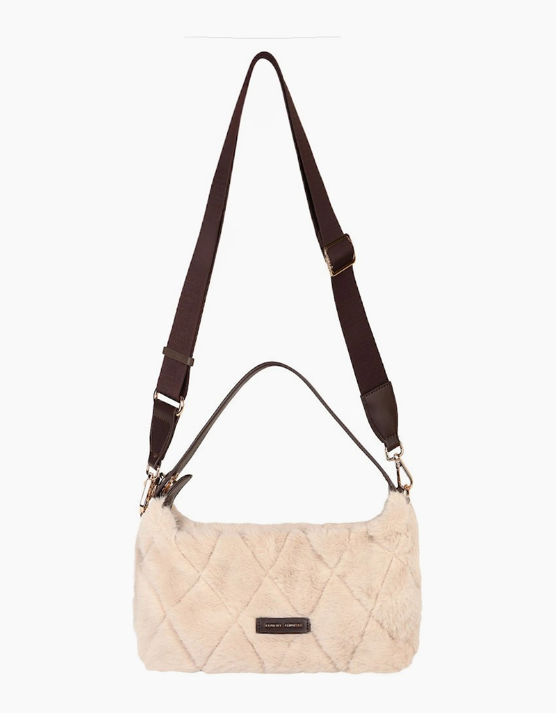 Moulins Womens Faux Fur Shoulder Bag