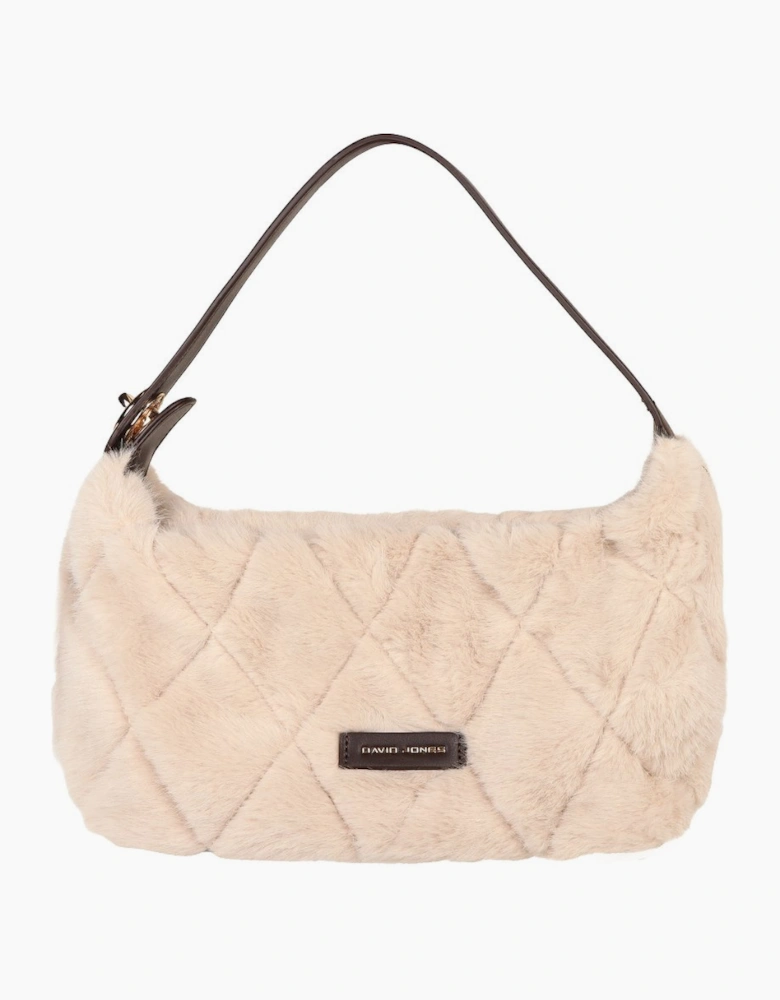 Moulins Womens Faux Fur Shoulder Bag