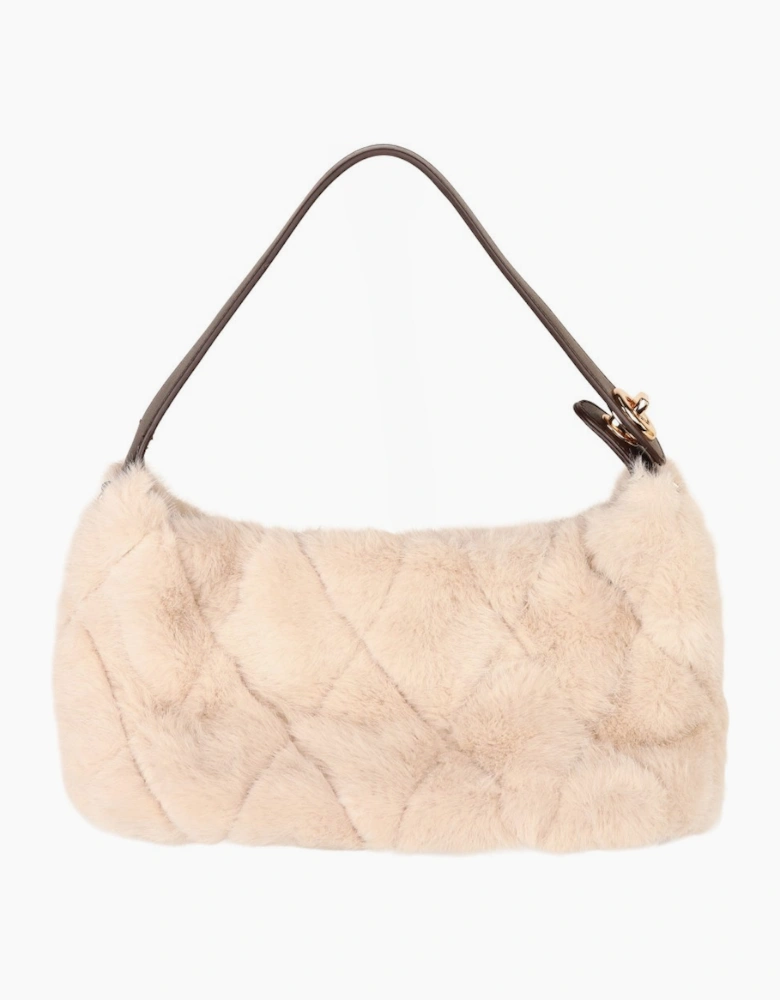 Moulins Womens Faux Fur Shoulder Bag