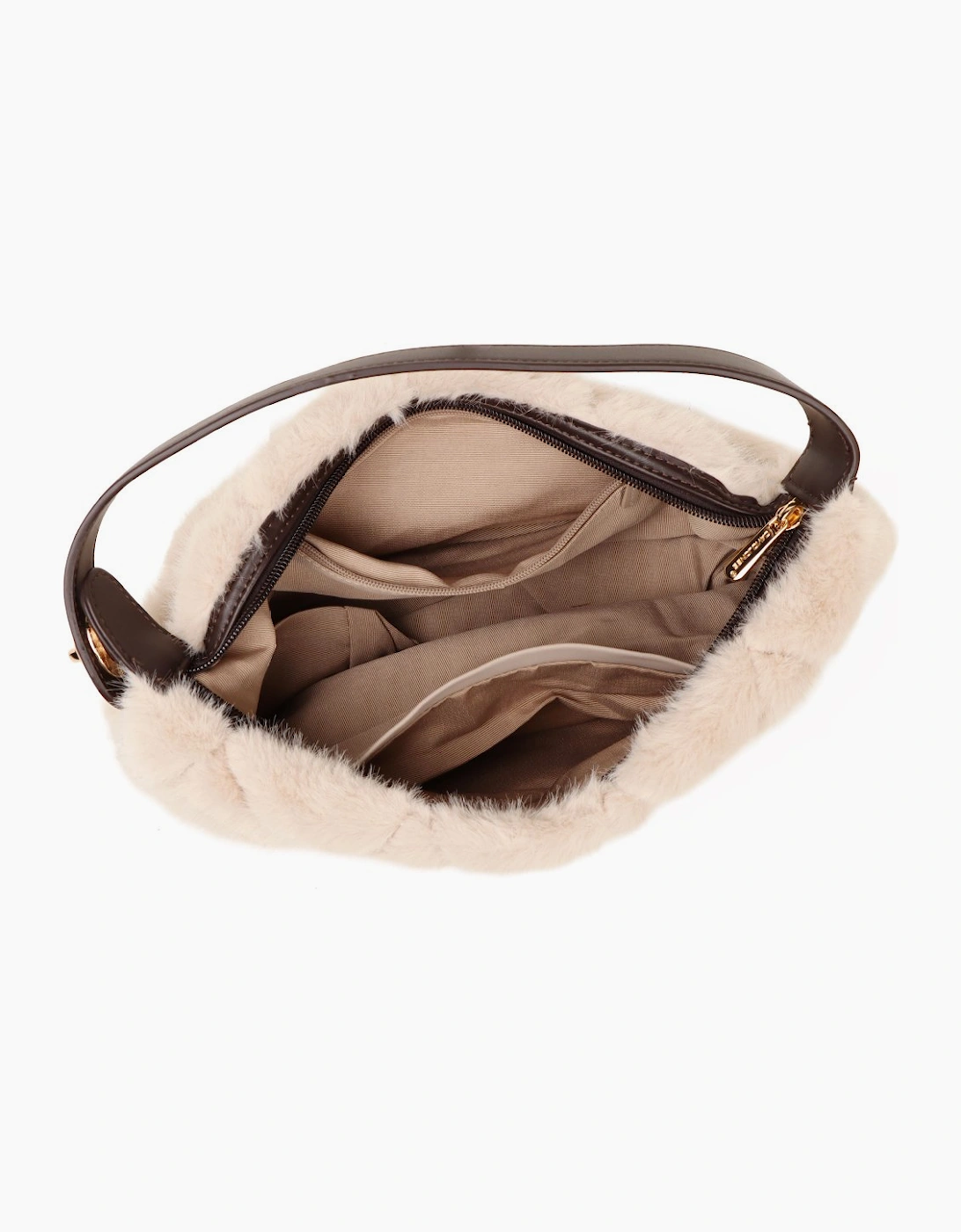 Moulins Womens Faux Fur Shoulder Bag