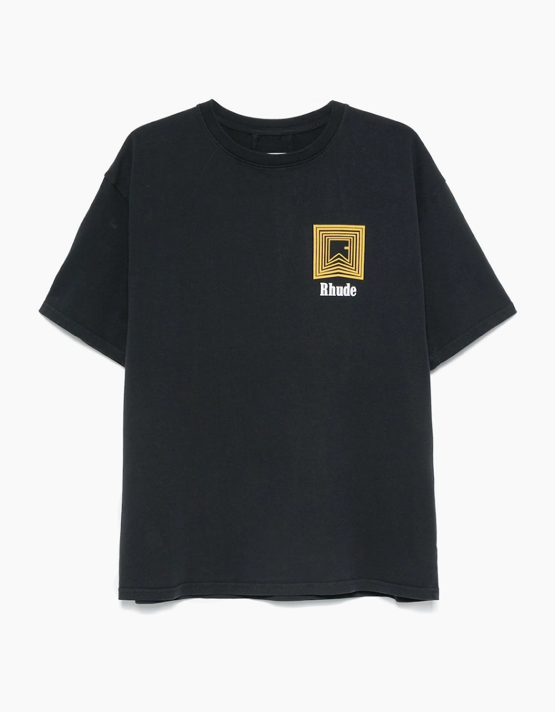 Rhude CHEVRON LOGO REPEAT TEE Black/Yellow