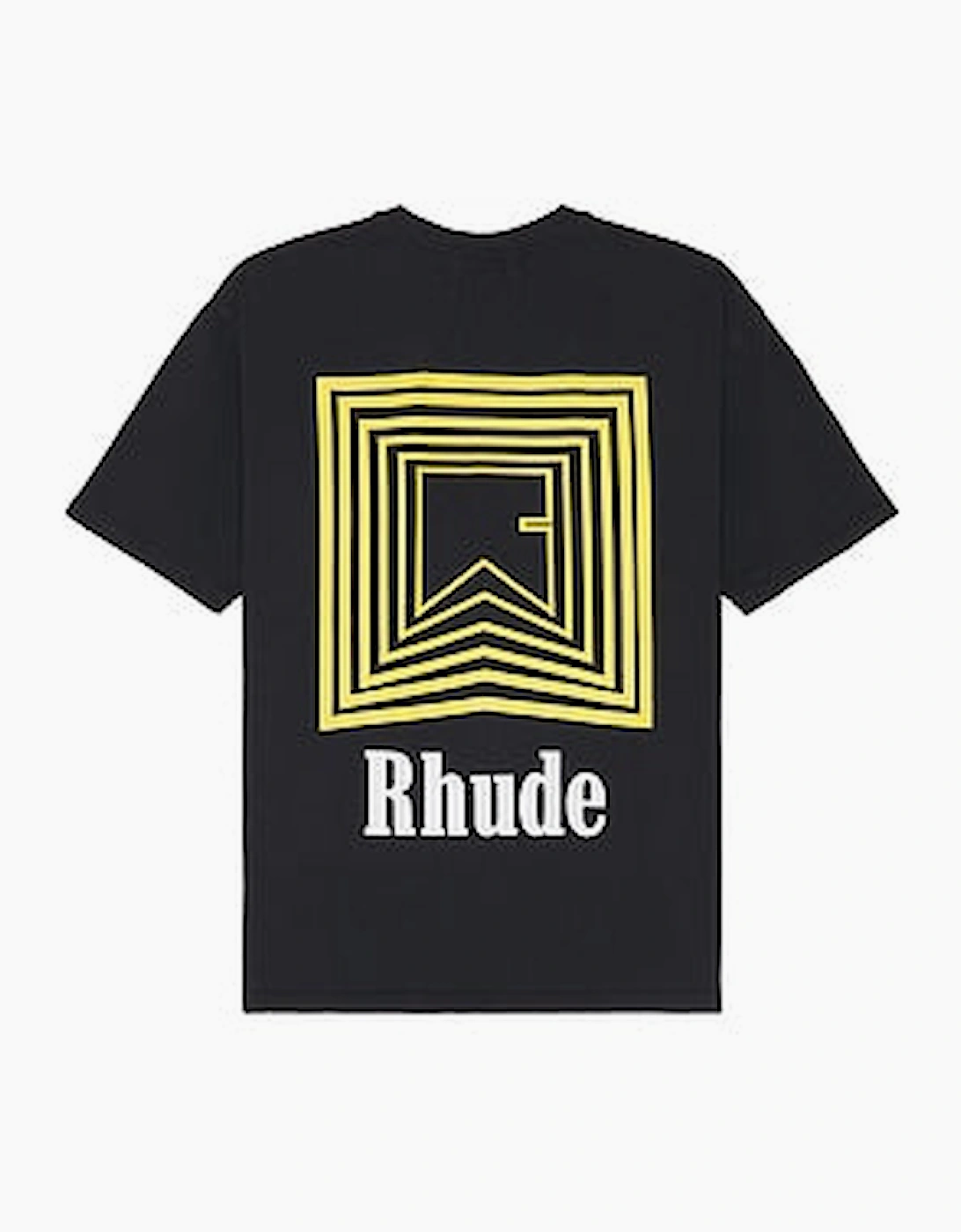 Rhude CHEVRON LOGO REPEAT TEE Black/Yellow