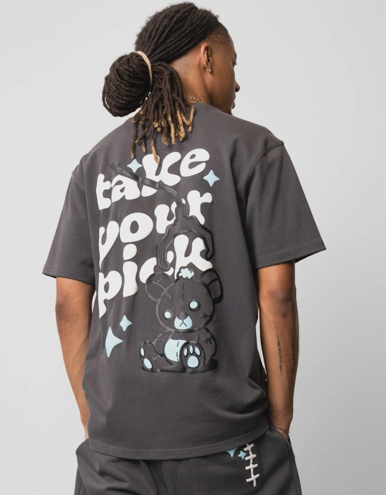 Fresh Flavours Take Your Pick Oversized T-Shirt - Charcoal