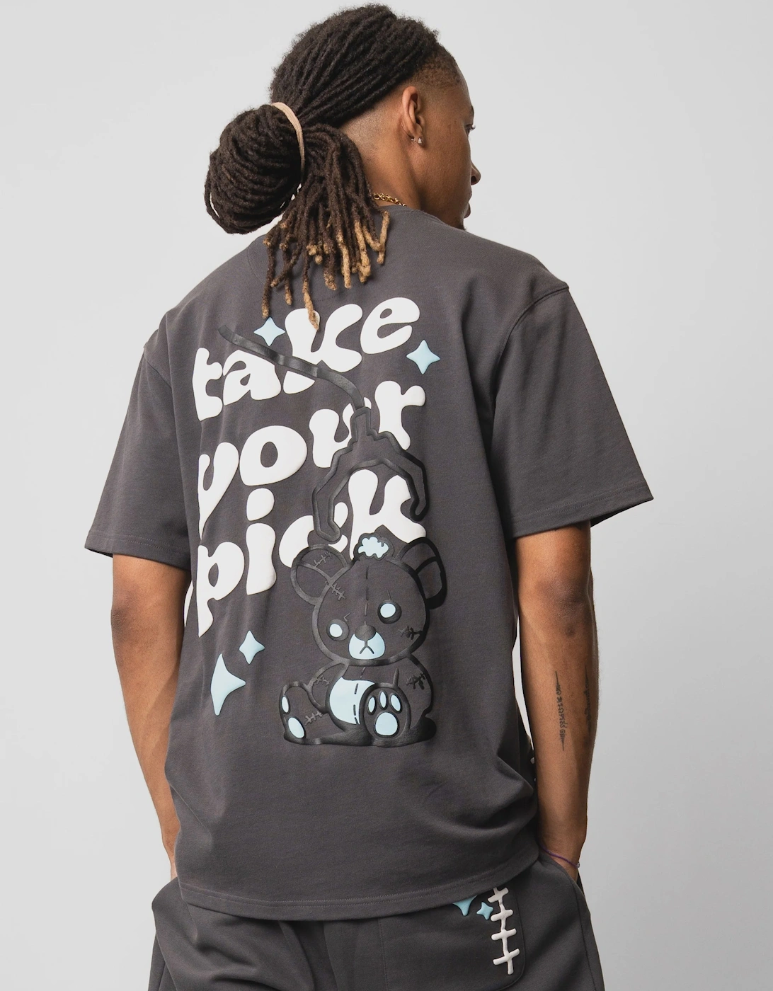 Fresh Flavours Take Your Pick Oversized T-Shirt - Charcoal