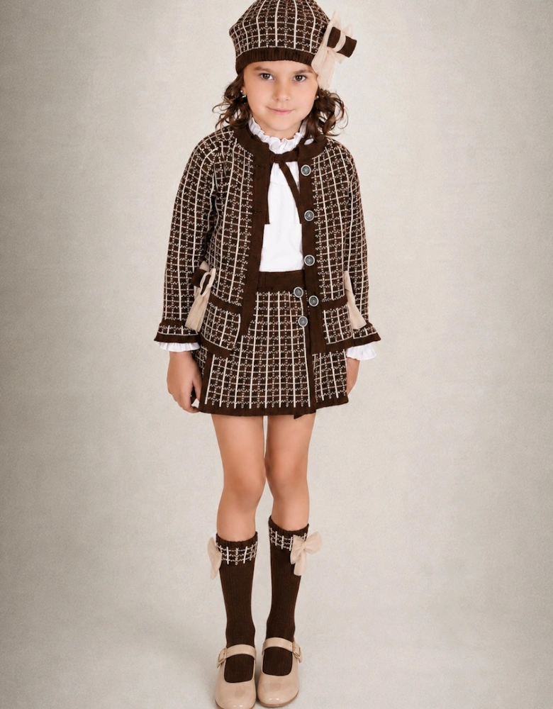 Girls Brown and Camel Socks