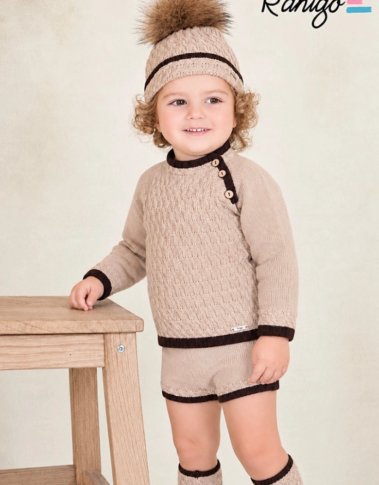 Boys Camel and Brown Socks
