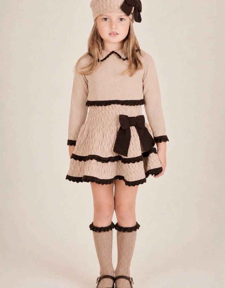 Girls Camel and Brown Socks
