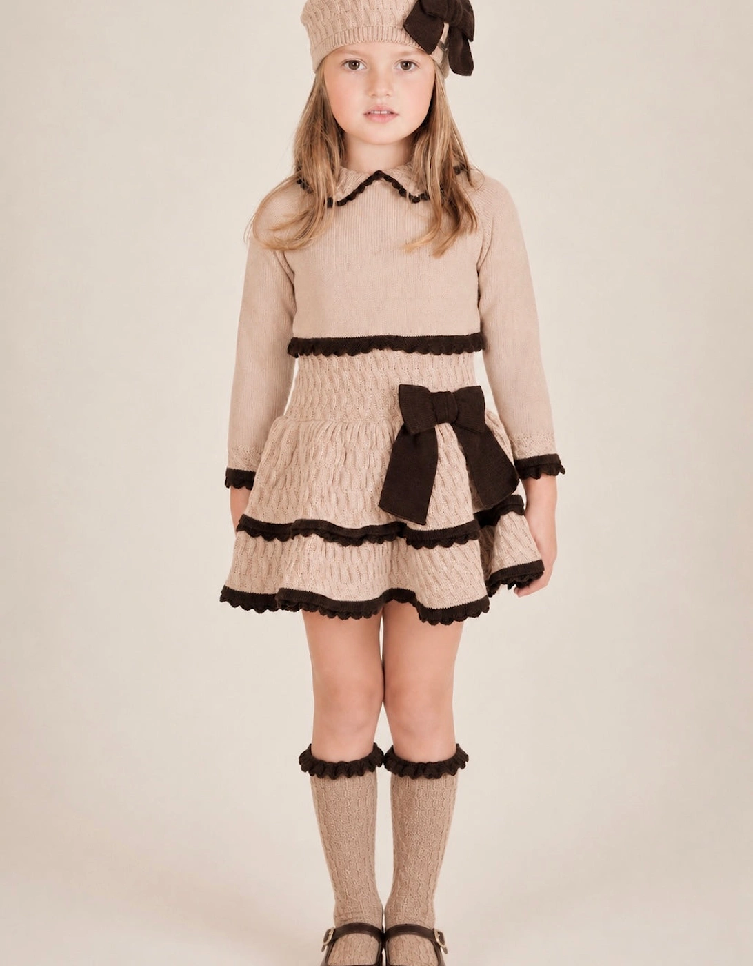 Girls Camel and Brown Socks