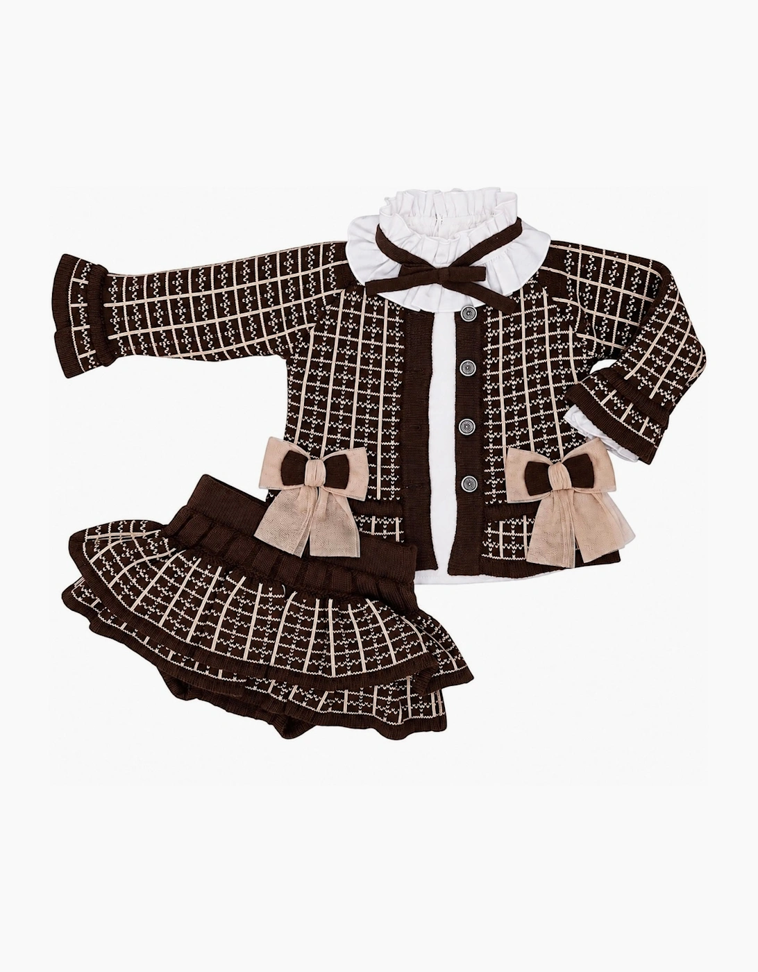 Girls Brown and Camel Jam Pant Set