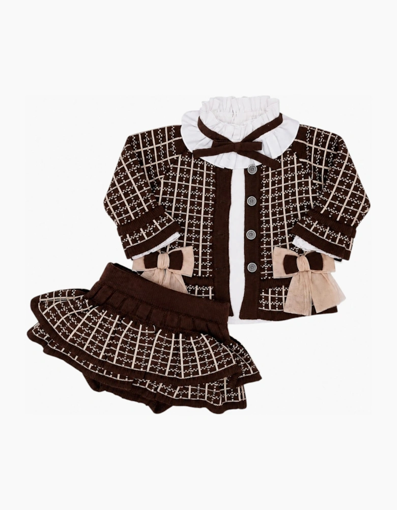 Girls Brown and Camel Jam Pant Set