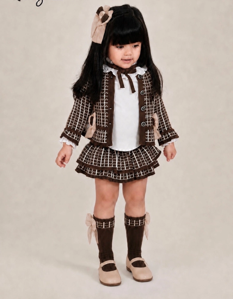 Girls Brown and Camel Jam Pant Set
