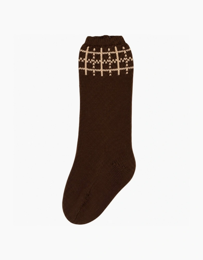 Boys Brown and Camel Socks