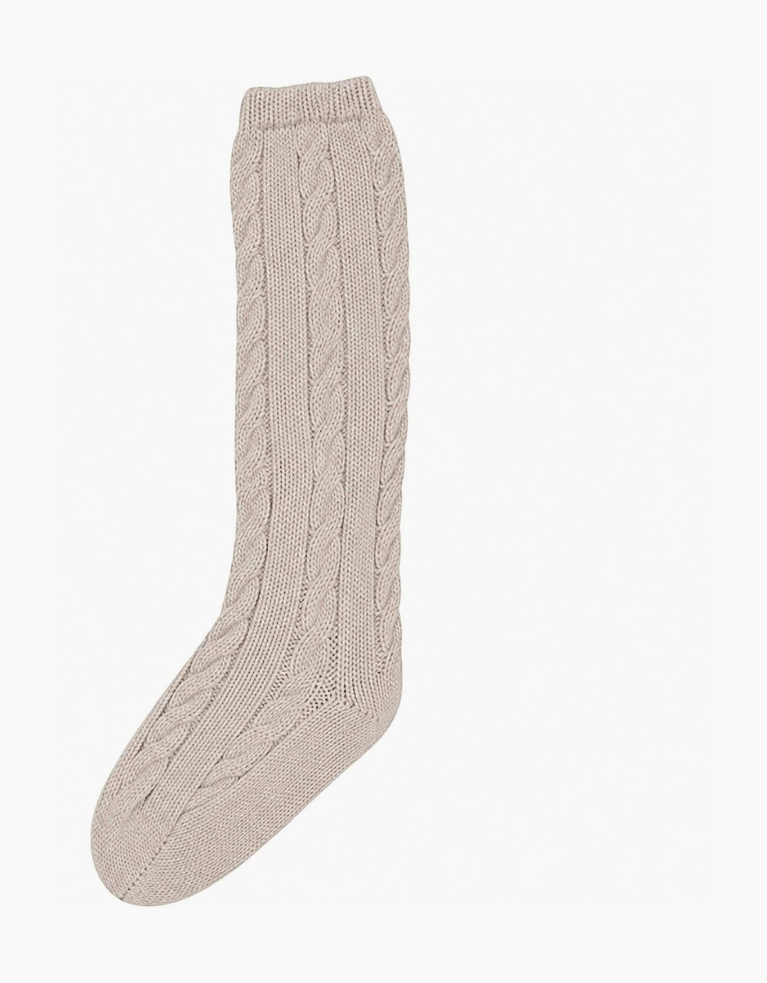 Boys Beige Stone Cable Socks