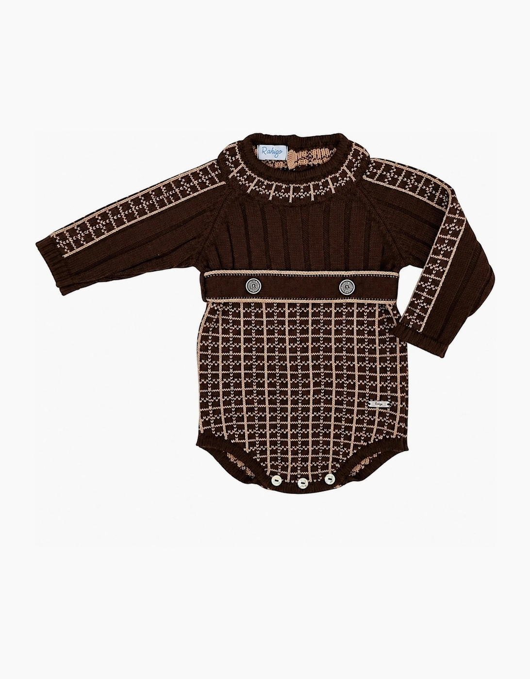 Boys Brown and Camel Romper