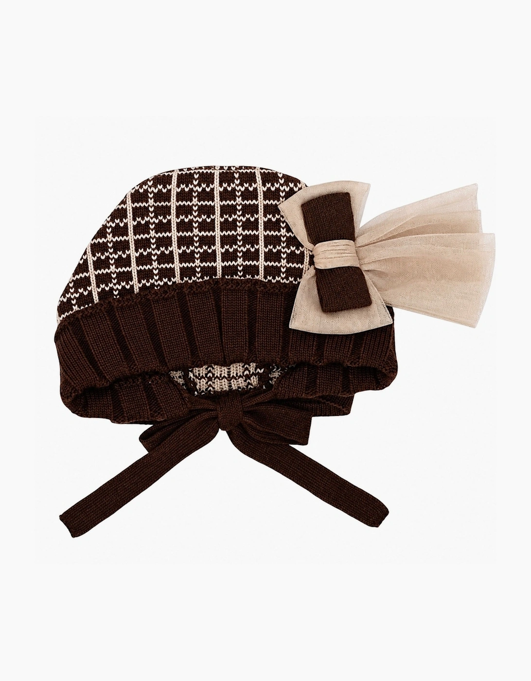 Rahigo Girls Brown and Camel Bonnet