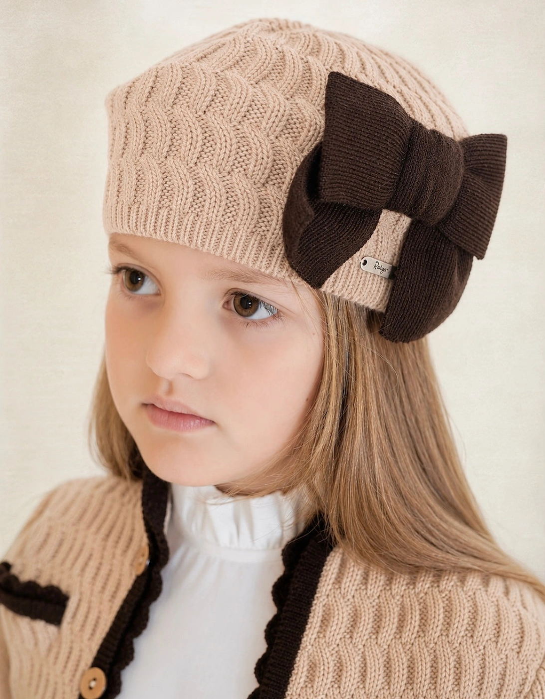 Girls Camel and Brown Hat