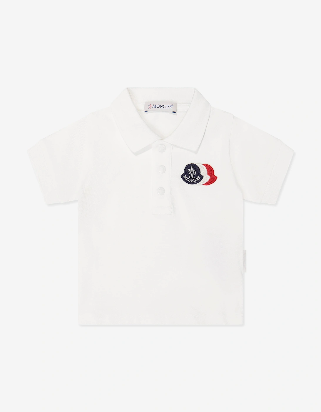 Moncler Enfant Baby Boys Logo Polo Shirt in White