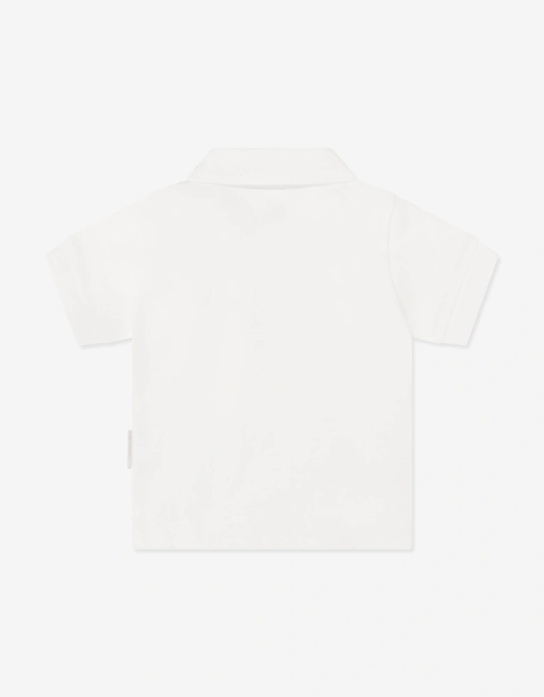 Moncler Enfant Baby Boys Logo Polo Shirt in White