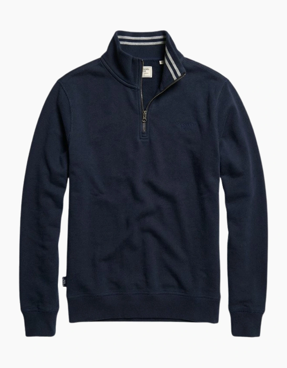 Superdry Mens Essential Serif Logo Half Zip Sweatshirt