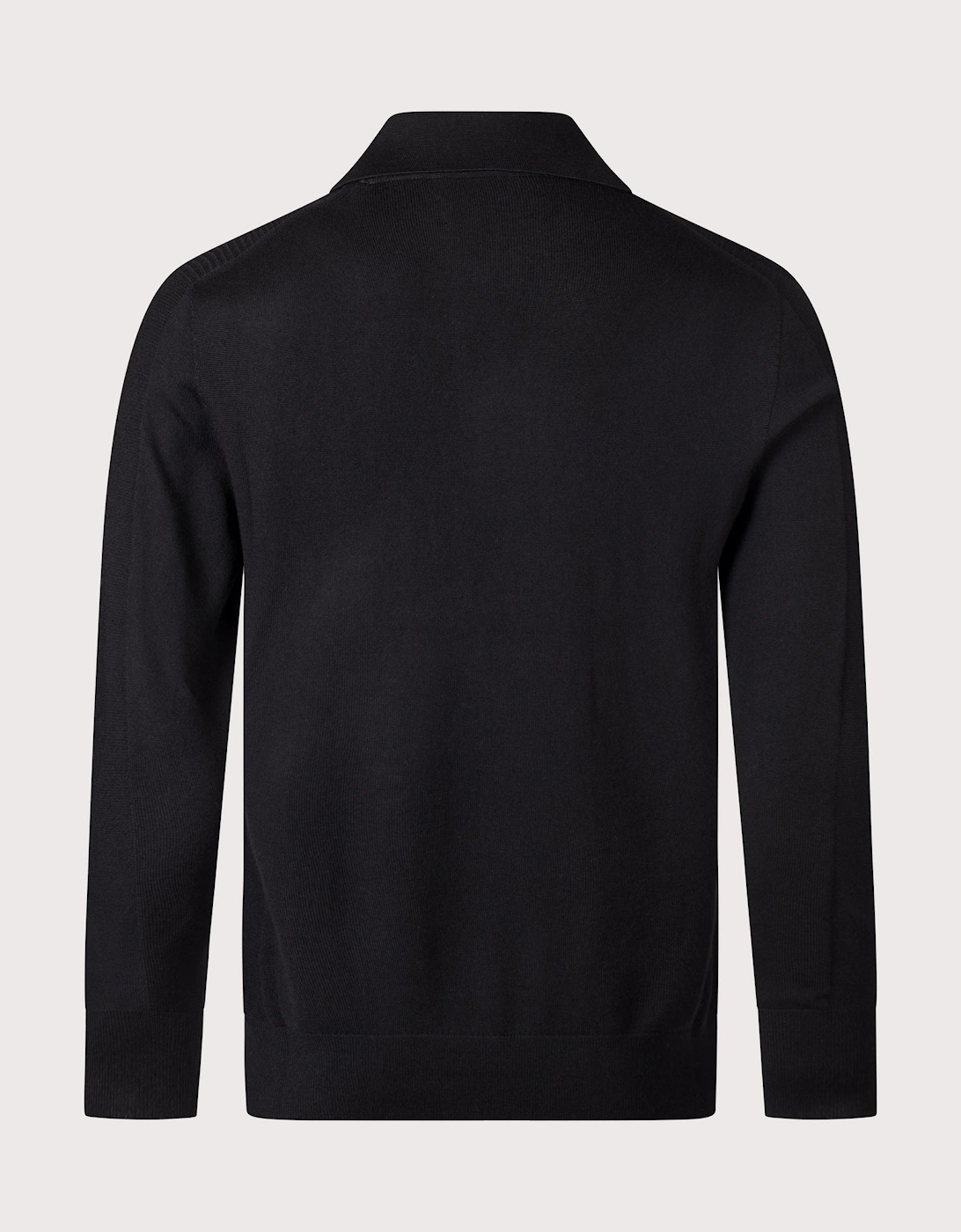 Regular Fit Long Sleeve Colden Knitted Polo Shirt