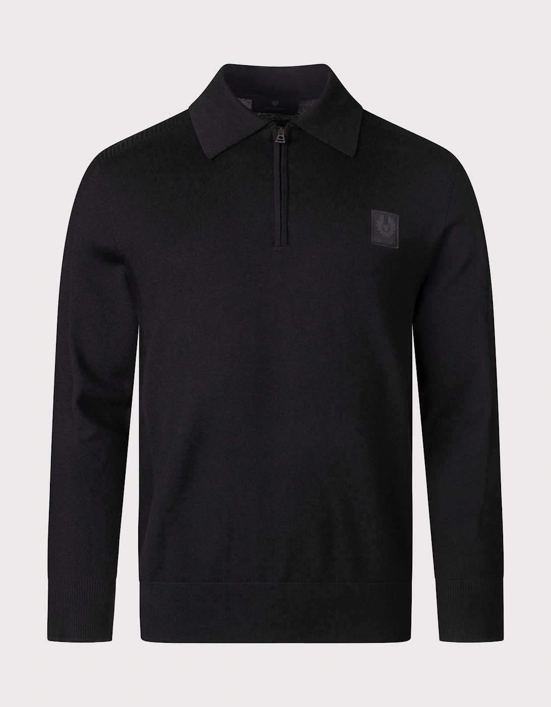 Regular Fit Long Sleeve Colden Knitted Polo Shirt