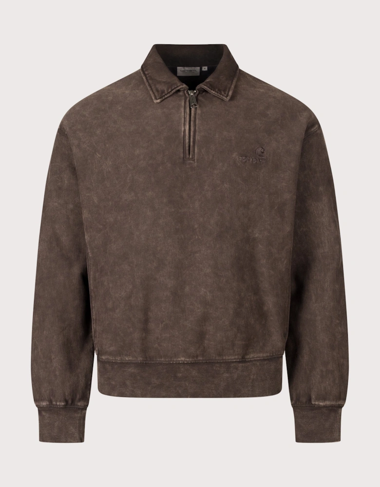Boxy Loose Fit Lambert Polo Neck Sweatshirt