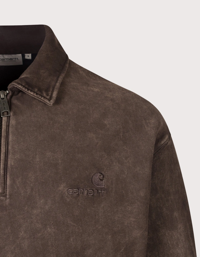 Boxy Loose Fit Lambert Polo Neck Sweatshirt