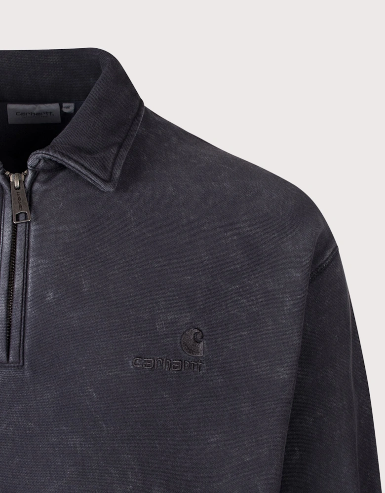 Boxy Loose Fit Lambert Polo Neck Sweatshirt