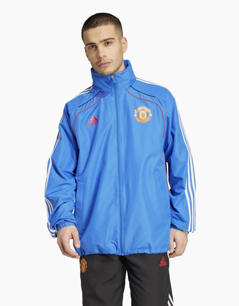 MUFC Hooded Neck Rain Jacket with Chest Pocket