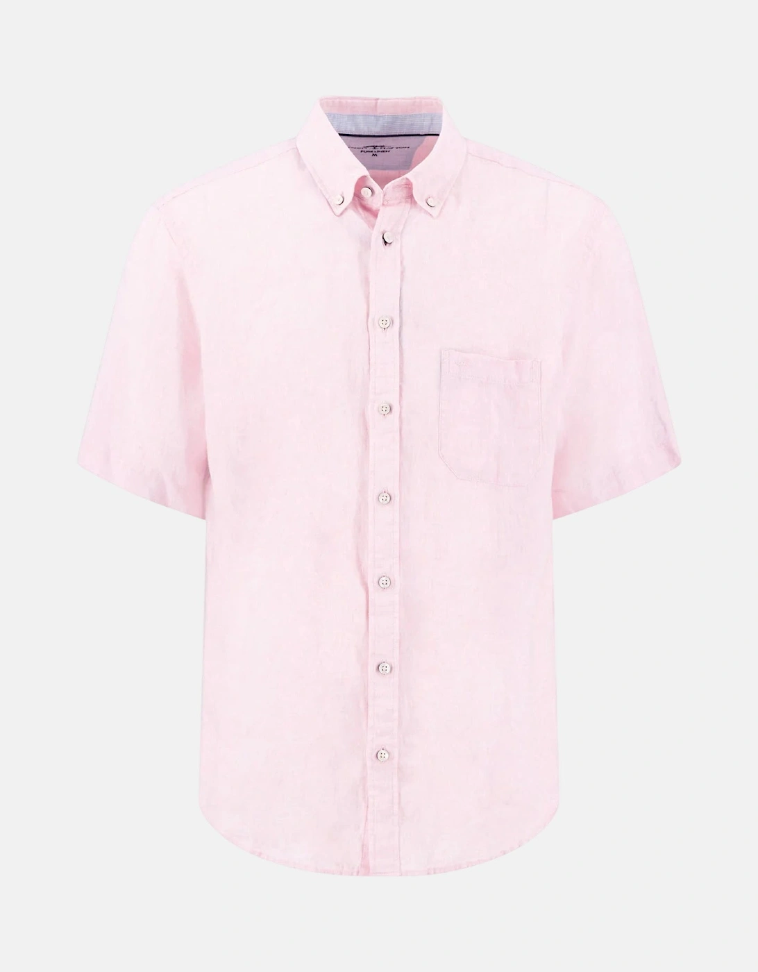 Premium Linen Button Down Short Sleeved Shirt Magnolia