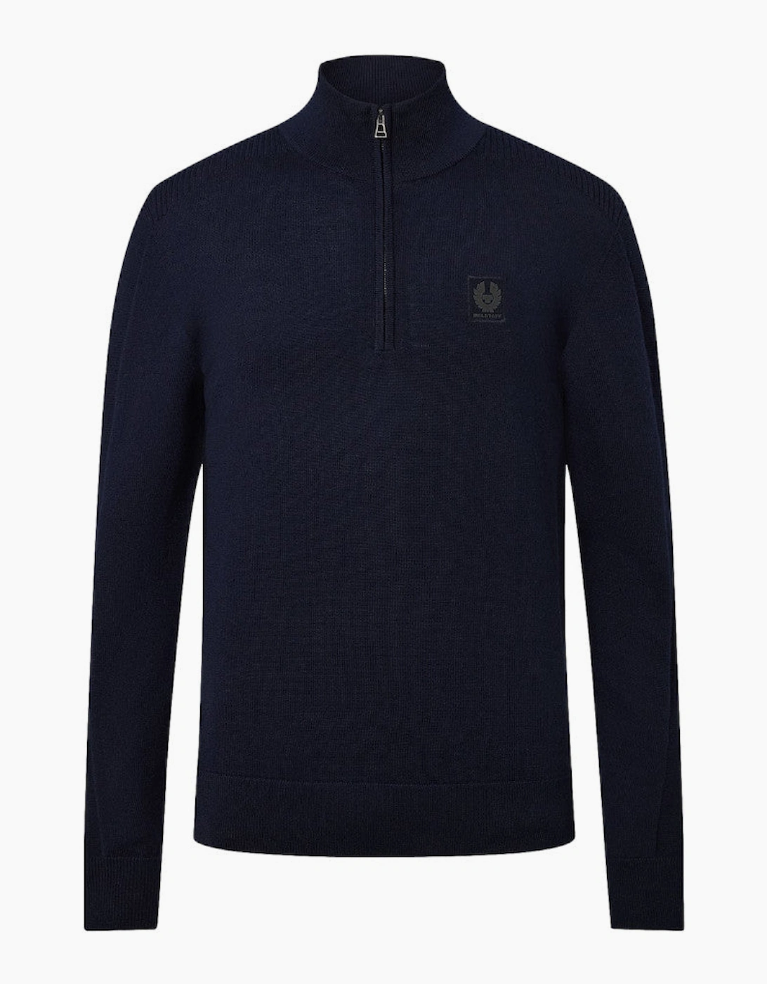 Belstaff Colden Merino Quarter Zip  Dark Ink