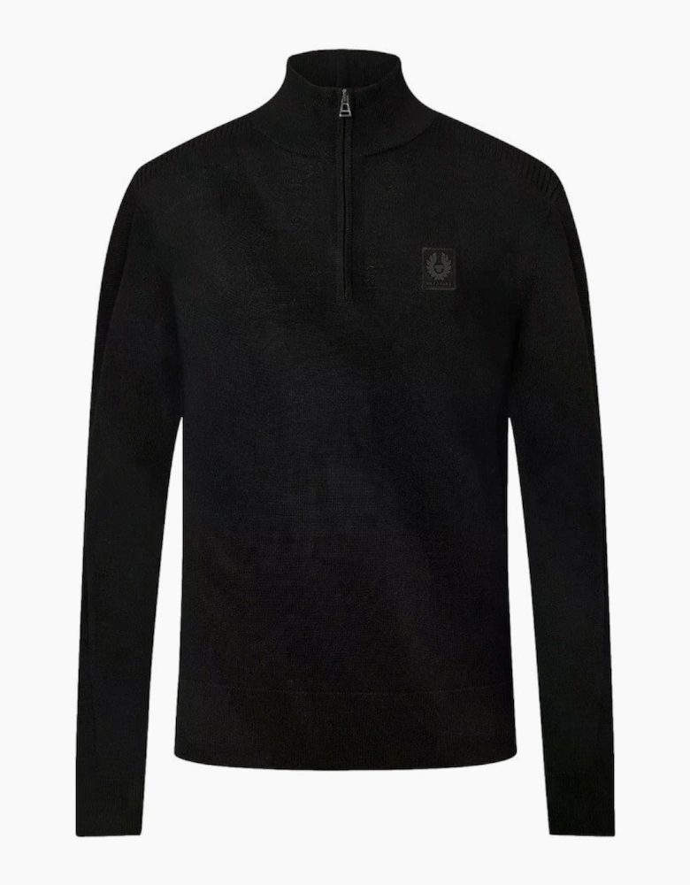 Belstaff Colden Merino Quarter Zip  Black