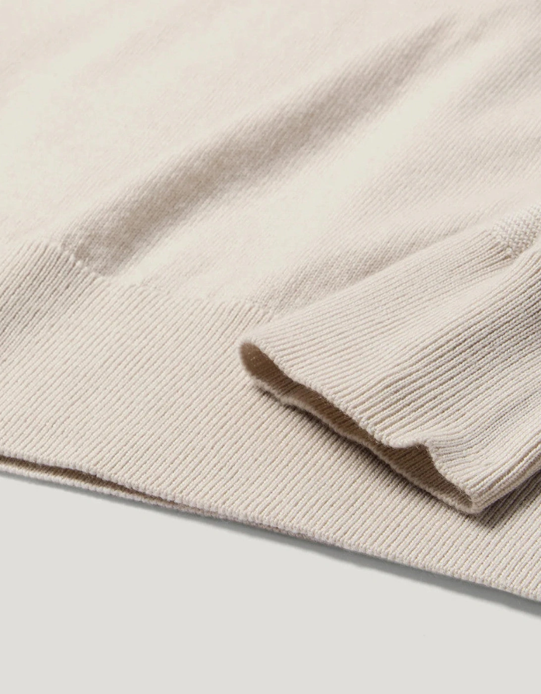 Belstaff Colden Merino Quarter Zip  Pale Stone