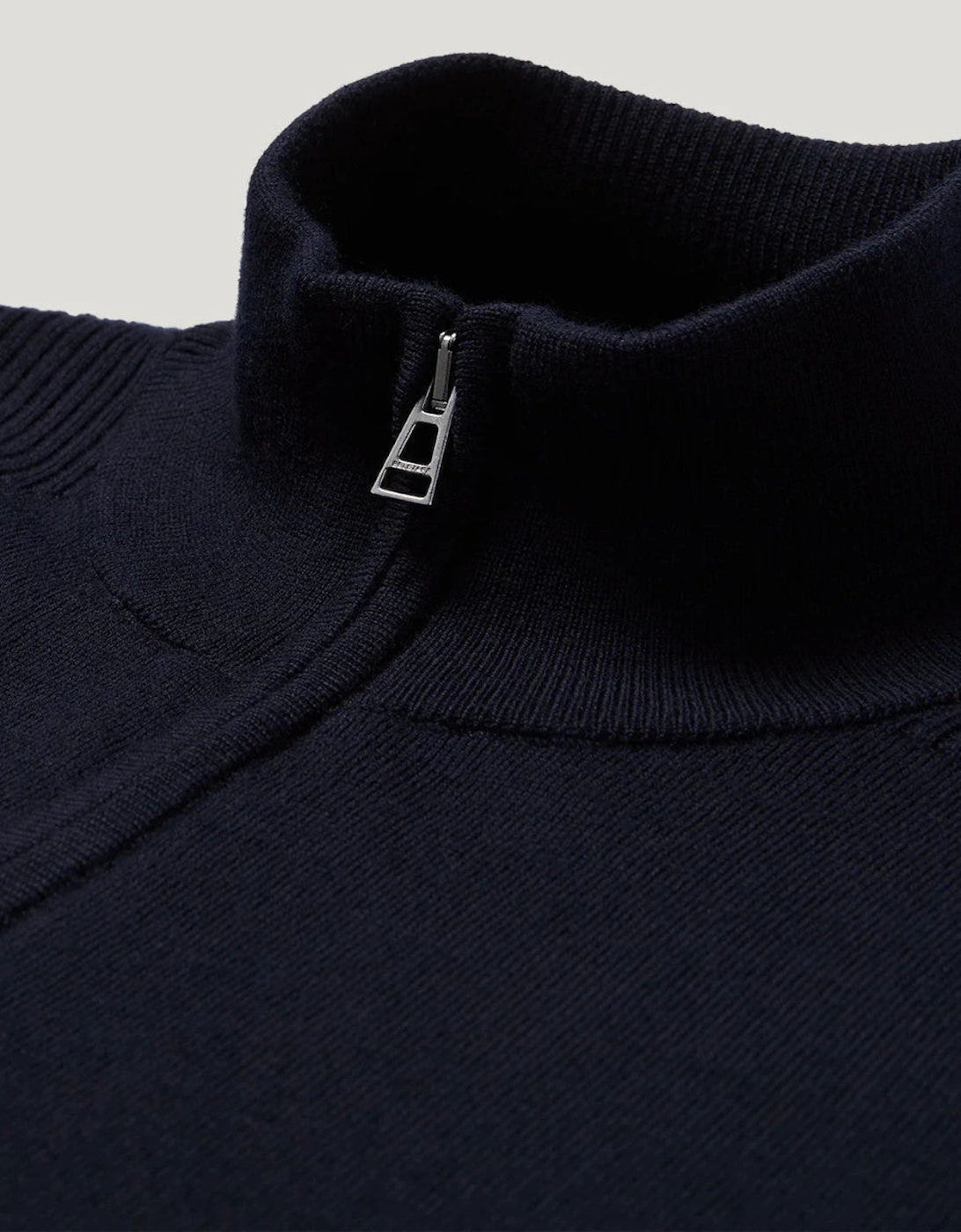 Belstaff Colden Merino Quarter Zip  Dark Ink