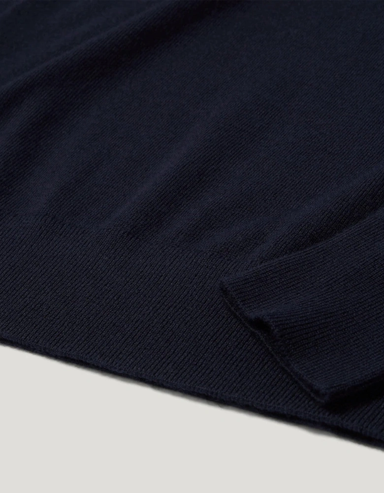 Belstaff Colden Merino Quarter Zip  Dark Ink