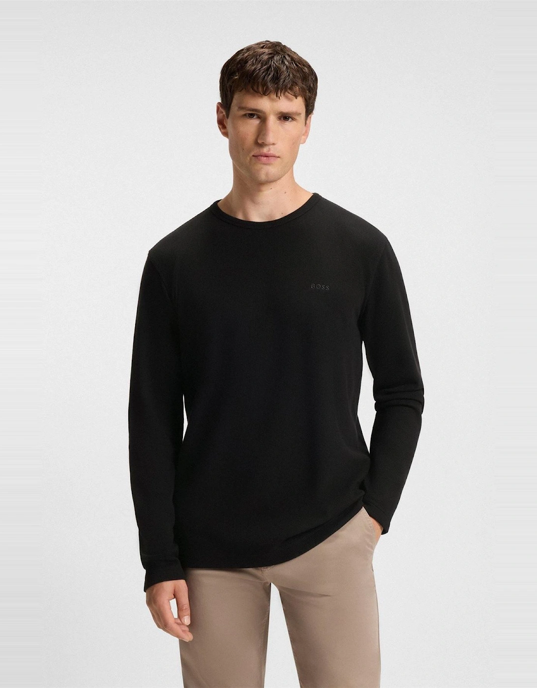 Wordmark Crew Neck Long Sleeve Regular Fit T-Shirt