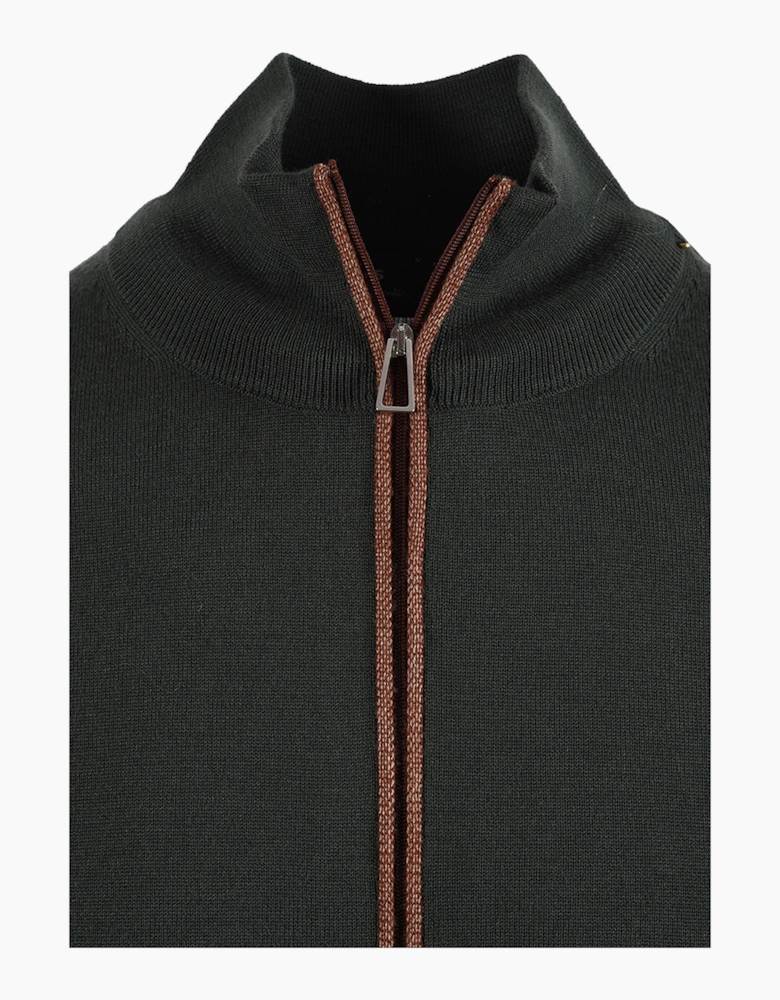 PAUL SMITH CARDIGAN ZIP UP GREEN