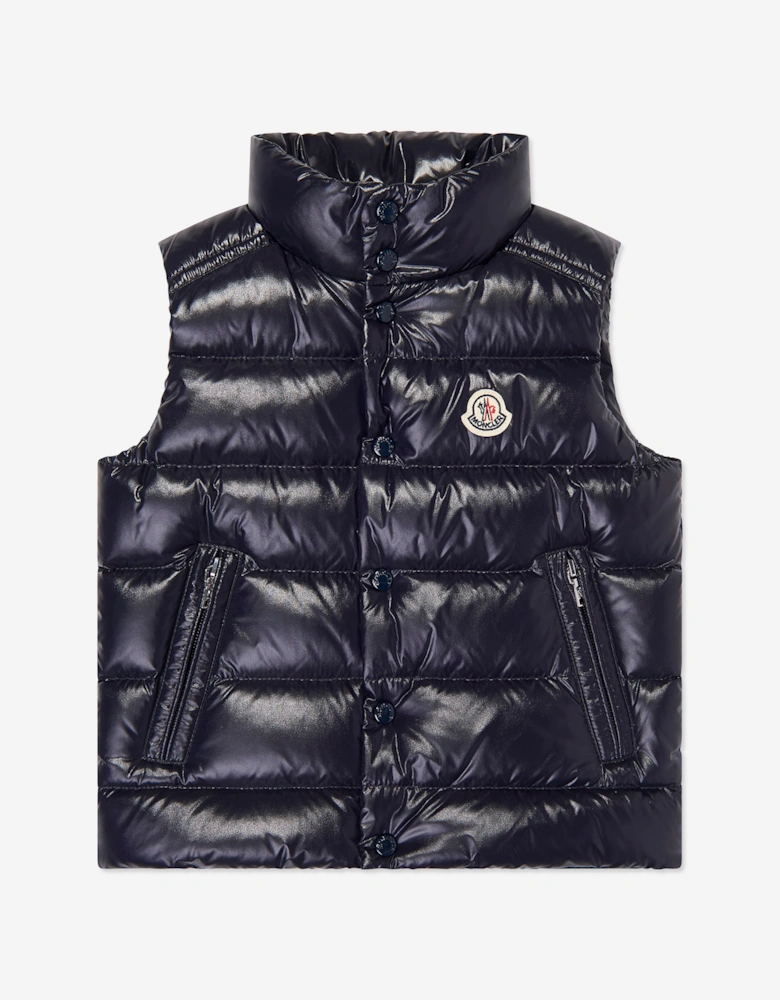 Moncler Enfant Boys Down Padded Tib Gilet in Navy