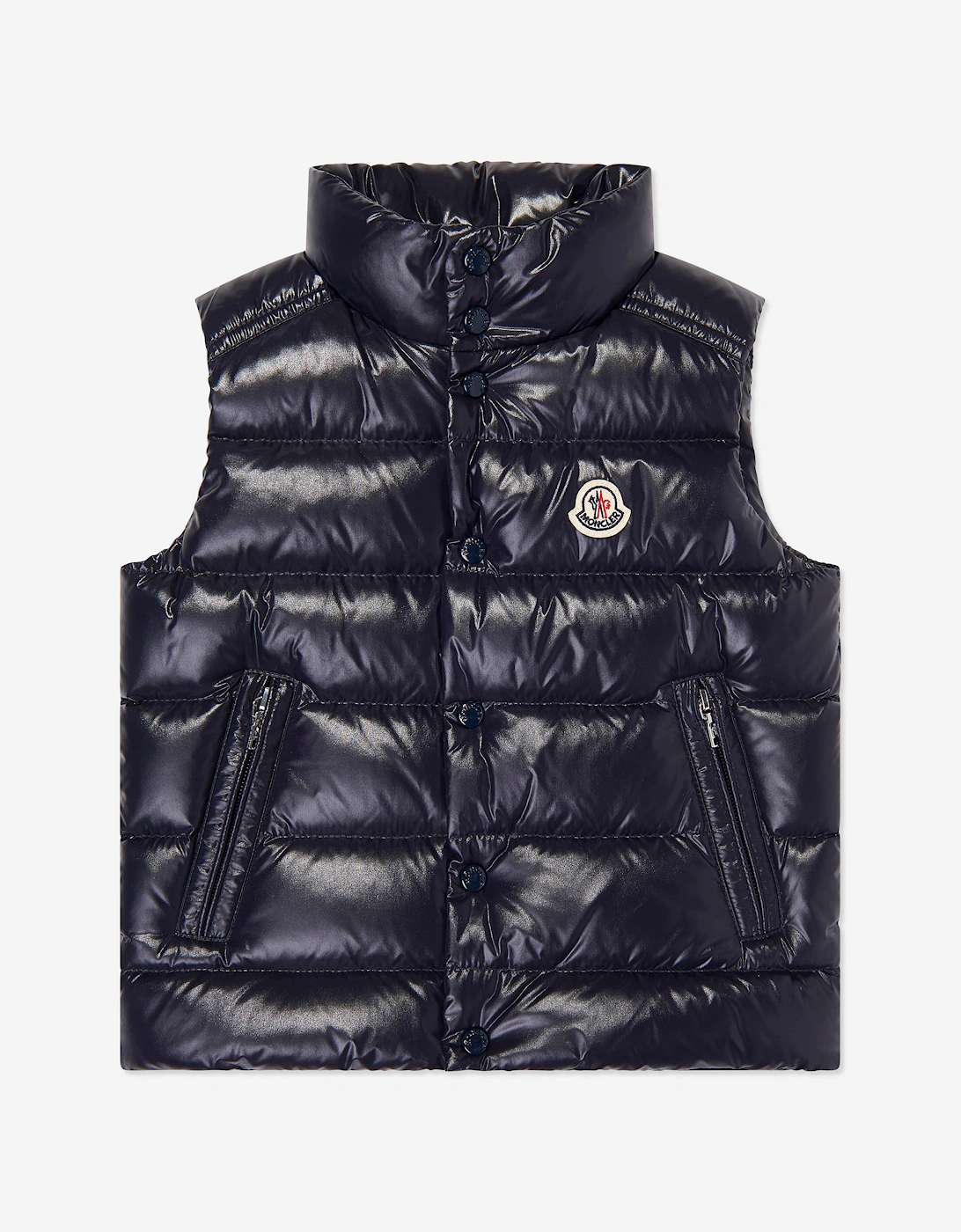 Moncler Enfant Boys Down Padded Tib Gilet in Navy