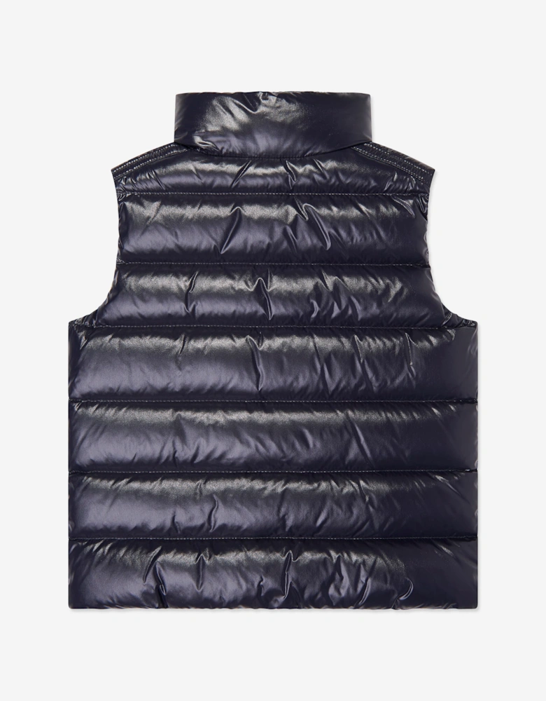Moncler Enfant Boys Down Padded Tib Gilet in Navy