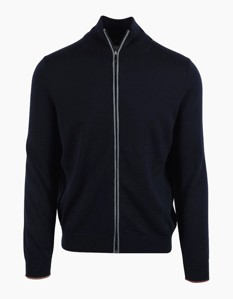 PAUL SMITH CARDIGAN ZIP UP BLUE