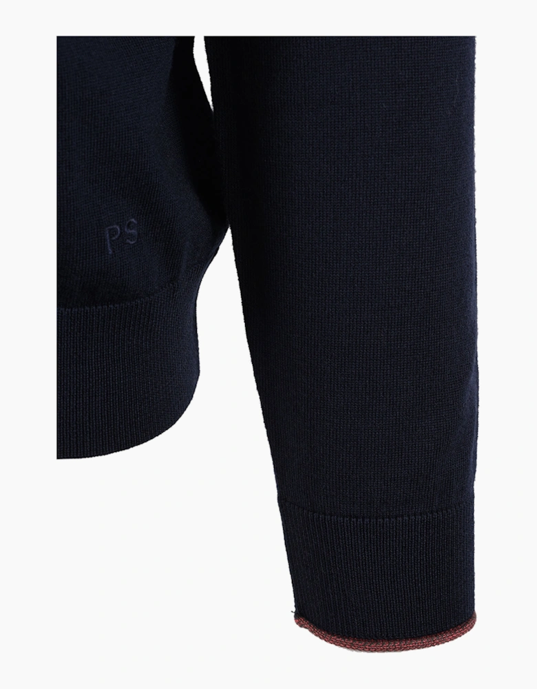 PAUL SMITH CARDIGAN ZIP UP BLUE