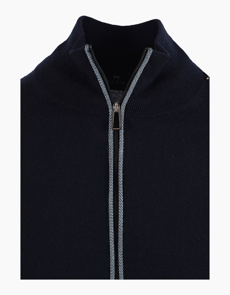 PAUL SMITH CARDIGAN ZIP UP BLUE
