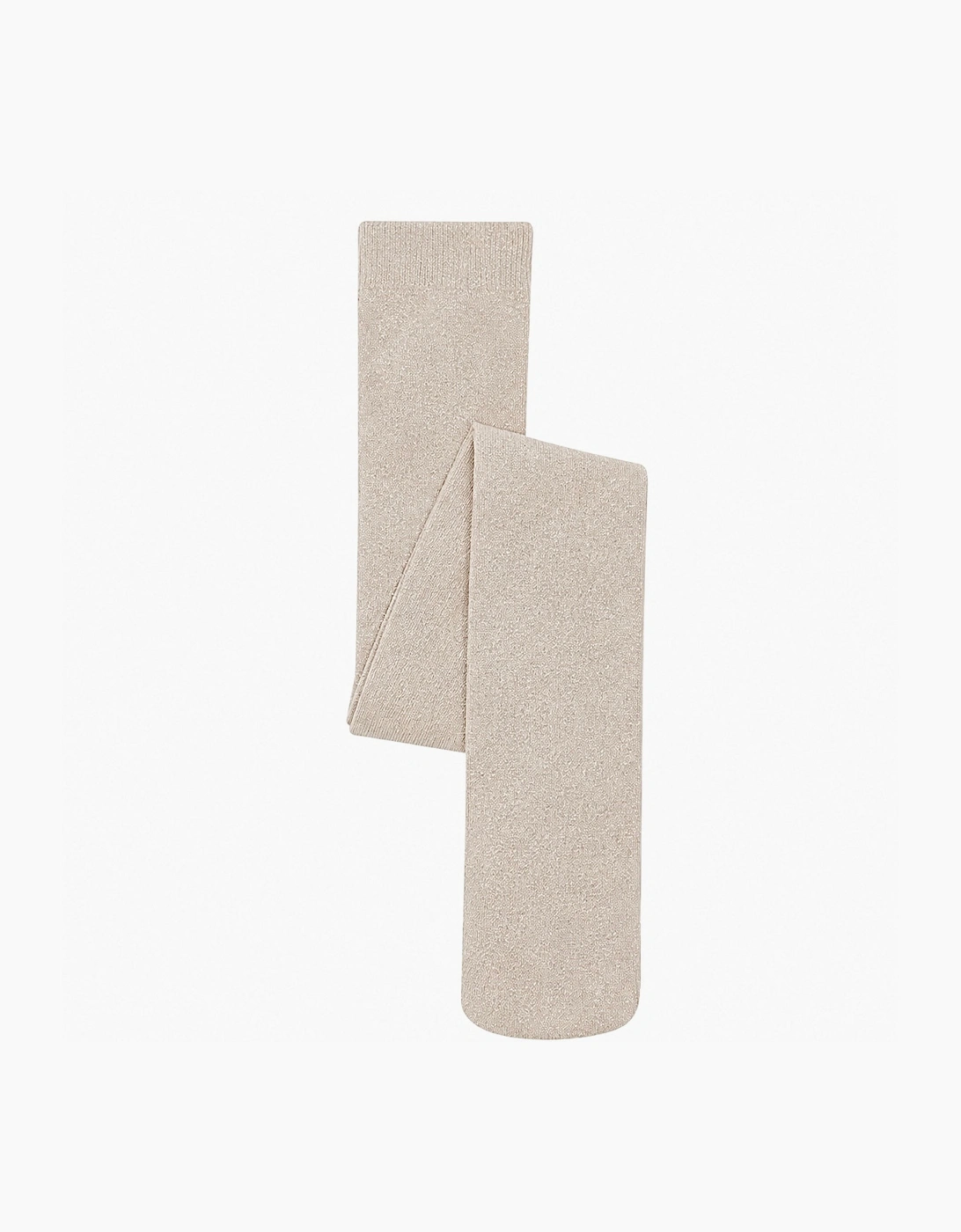 Girls Cream Knit Tights