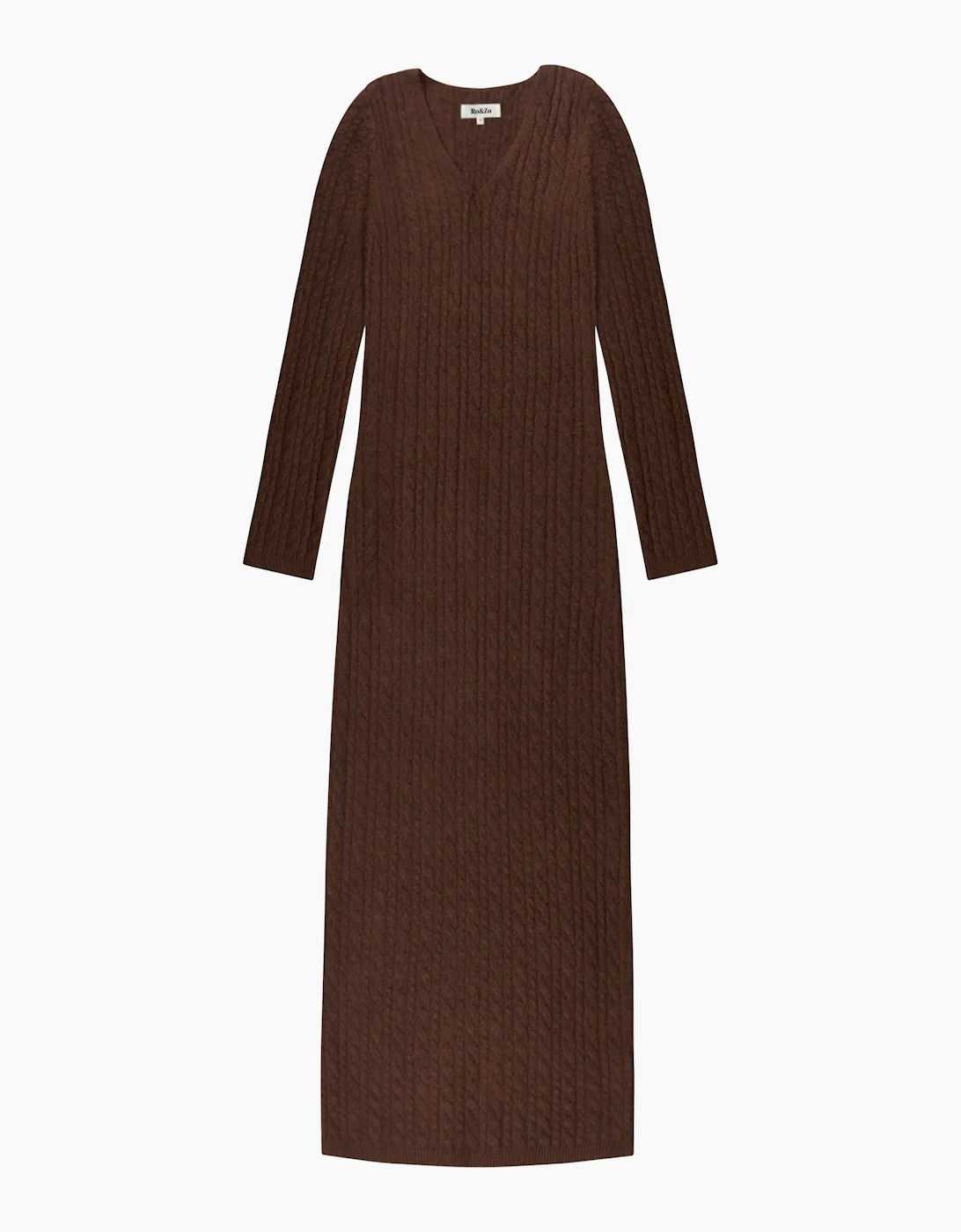 Chocolate Brown Cable Knit Dress