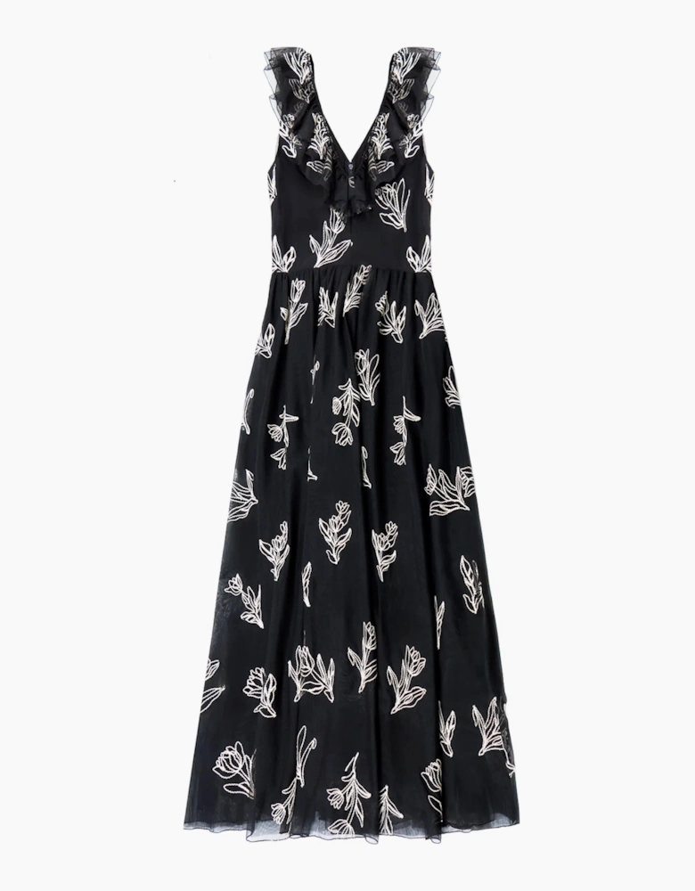 Tallulah Mono Embroidered Tulle Dress