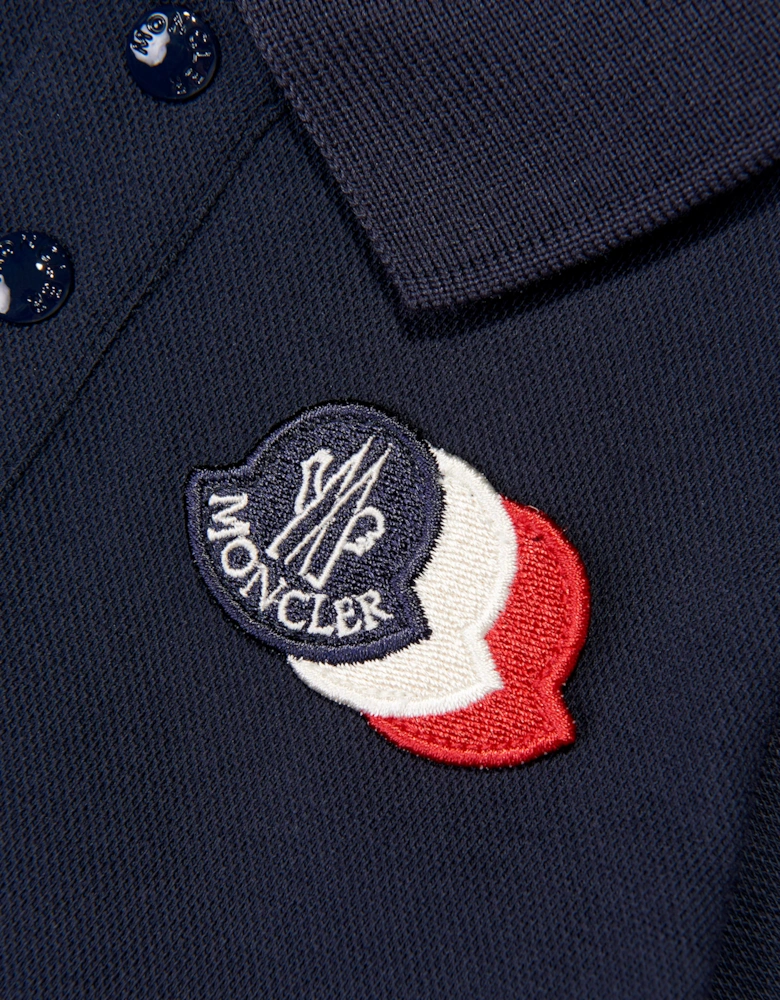 Moncler Enfant Baby Boys Triple Logo Polo Shirt in Navy